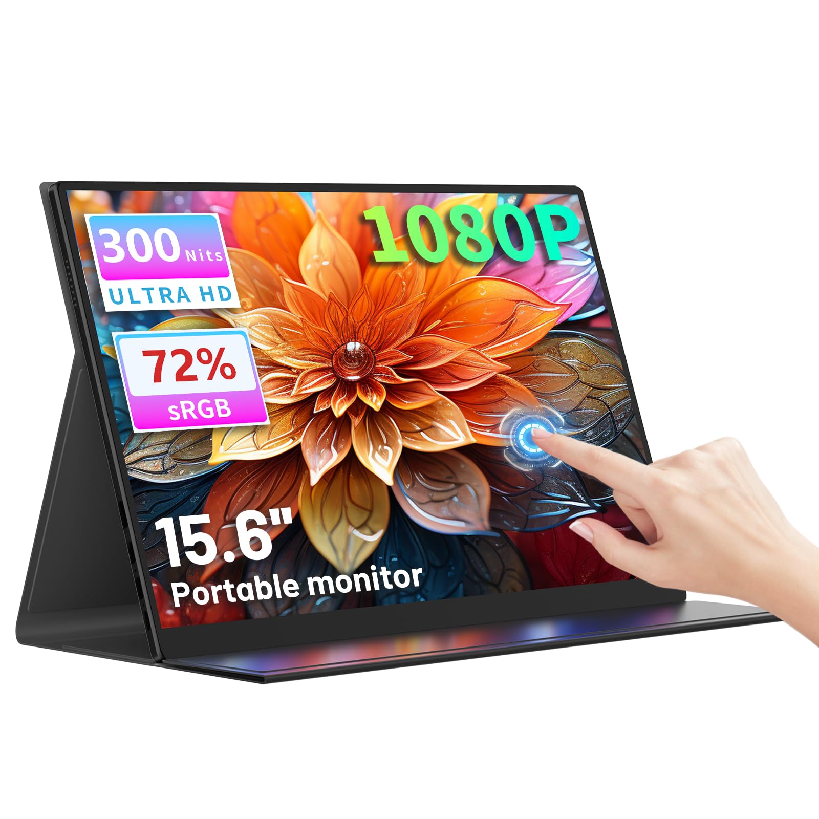 Amazon.com: sibolan Portable Monitor Touchscreen 15.6 Inch, FHD